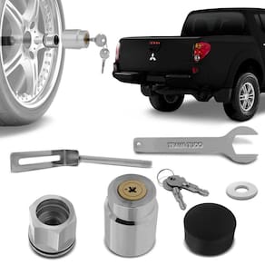 Trava Protetor Estepe Mitsubishi L200 Sport 2017 em diante Antifurto com chave tetra