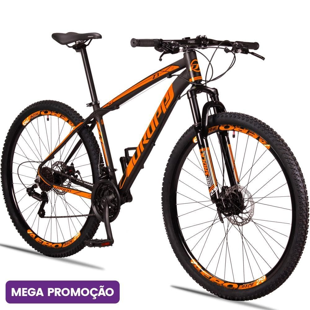 Bicicleta Dropp Z3 Disc M T17 Aro 29 Susp. Dianteira 21 Marchas - Laranja/preto