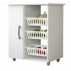 Balcão Multiuso 4571 MDP 1 Porta 3 Cestas Móveis Sul