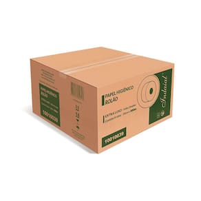 Papel Higiênico Rolão 100% celulose F. simples Indaial 8 rolos de 300m