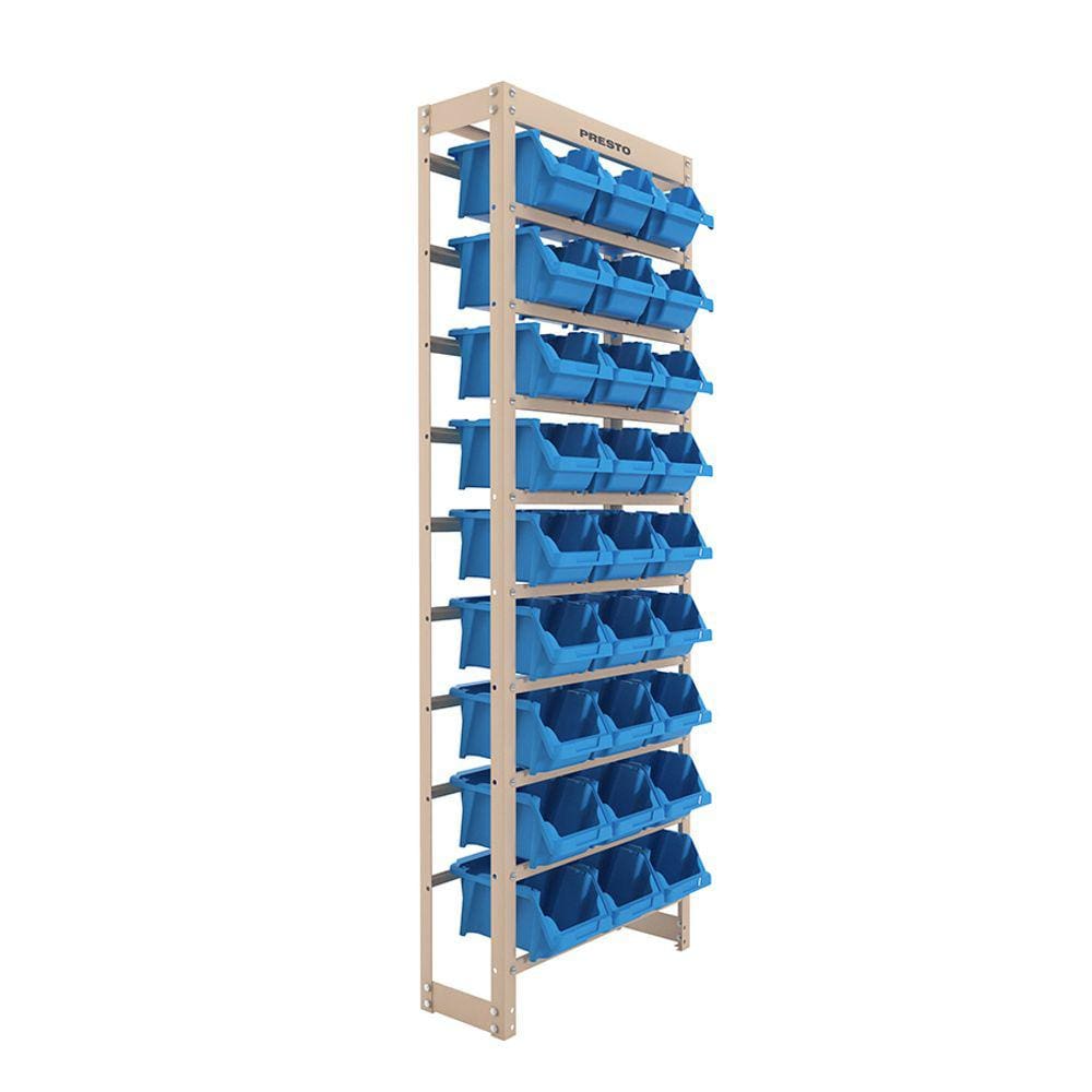 Estante Gaveteiro C/ 27 Gavetas N° 5 Azul Presto 93008