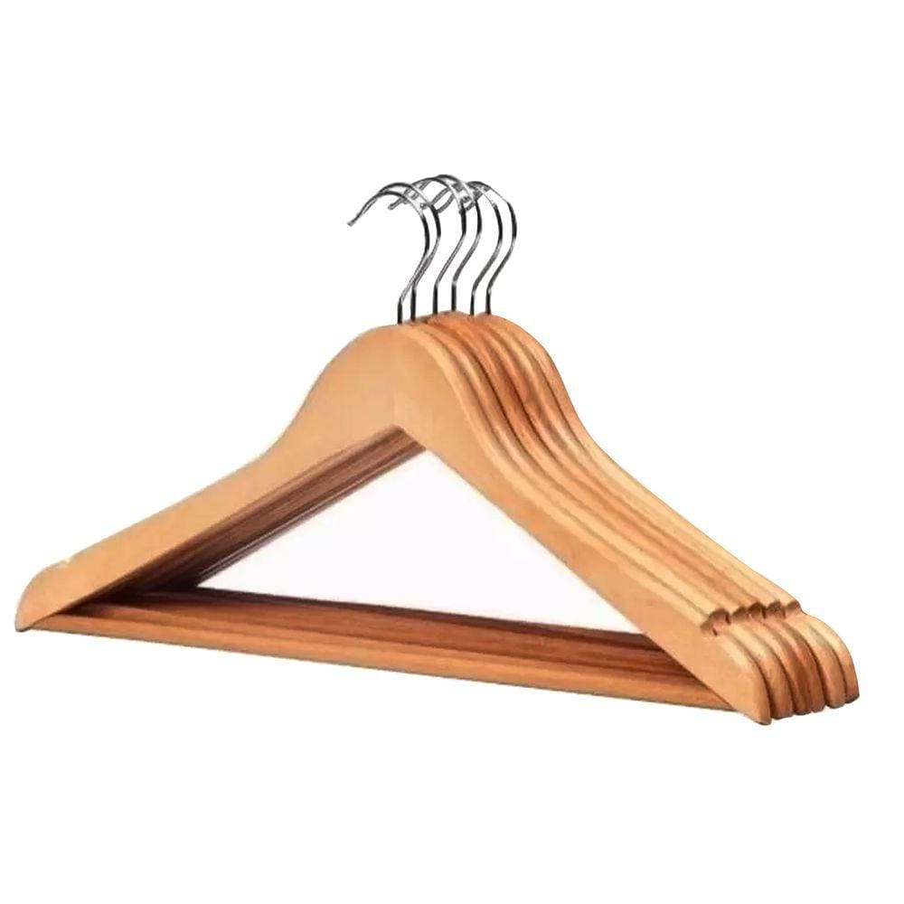 Kit 6 Cabides de Madeira Para Roupas Adulto Kala