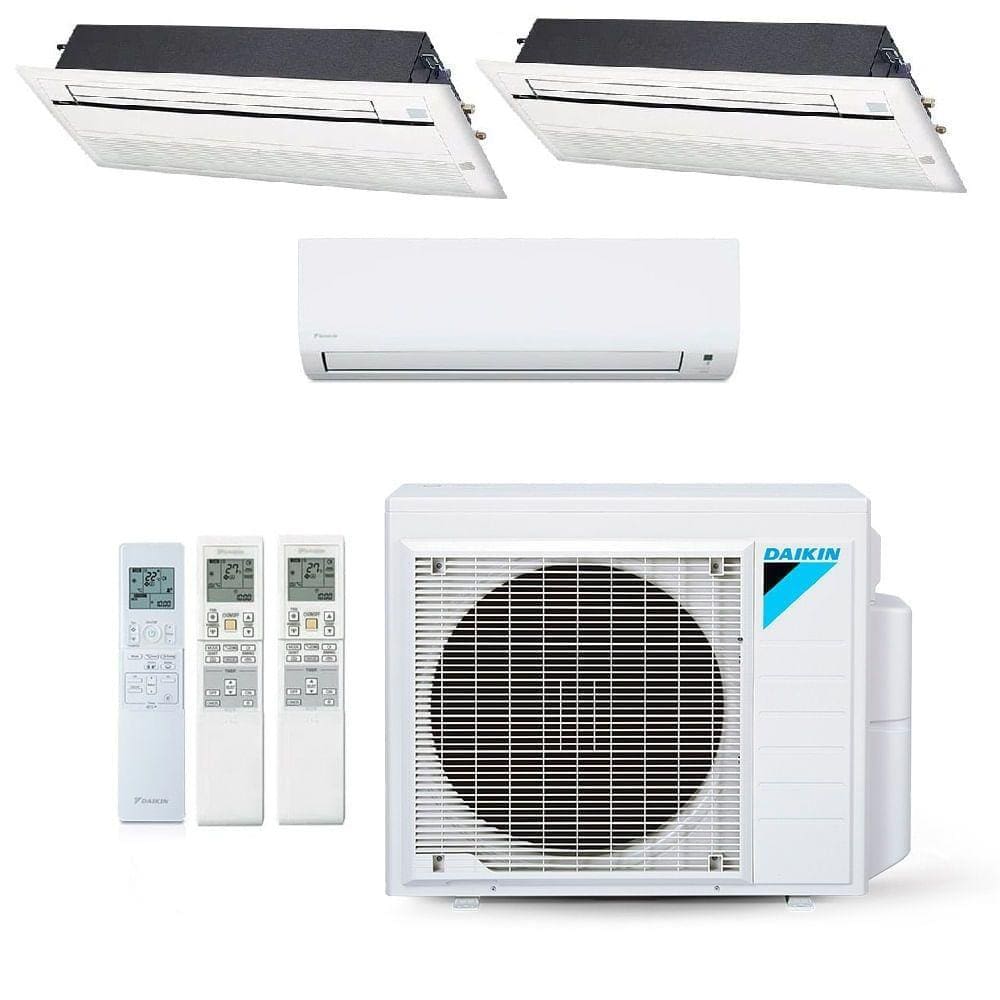 Ar-Condicionado Multi Split Inverter Dakin 28.000 BTUs (1x Evap HW 12.000 + 2x Evap Cassete 1 Via 18.000) Quente/Frio 220V