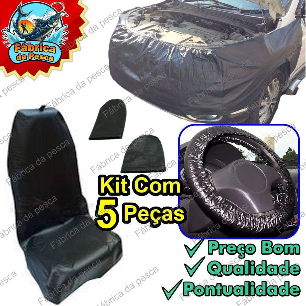 Kit Capa de Proteção p/ Manutenção em Carro p/ Mecânico 5 Pç