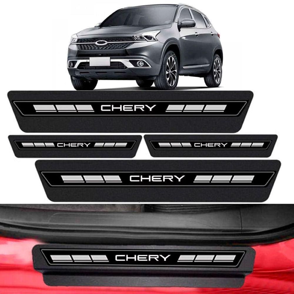 Kit Soleira Porta Top Premium Carros Chery Todos anos