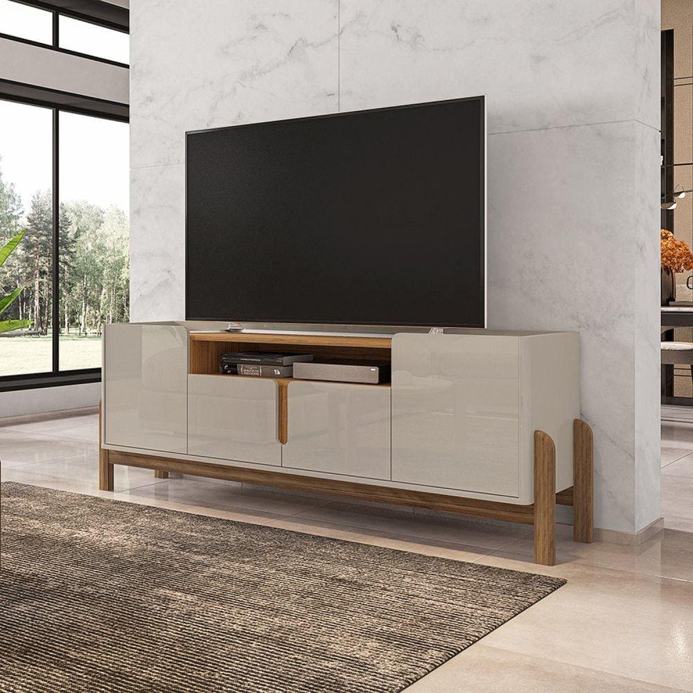 Rack Para TV até 60 Polegadas 170cm Lizz Versátile Casa D Off White/Cedro