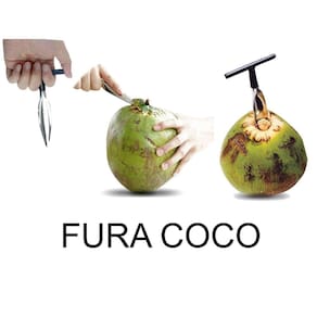 Fura Coco Abre Coco Profissional Aço Inox Cabo Resistente
