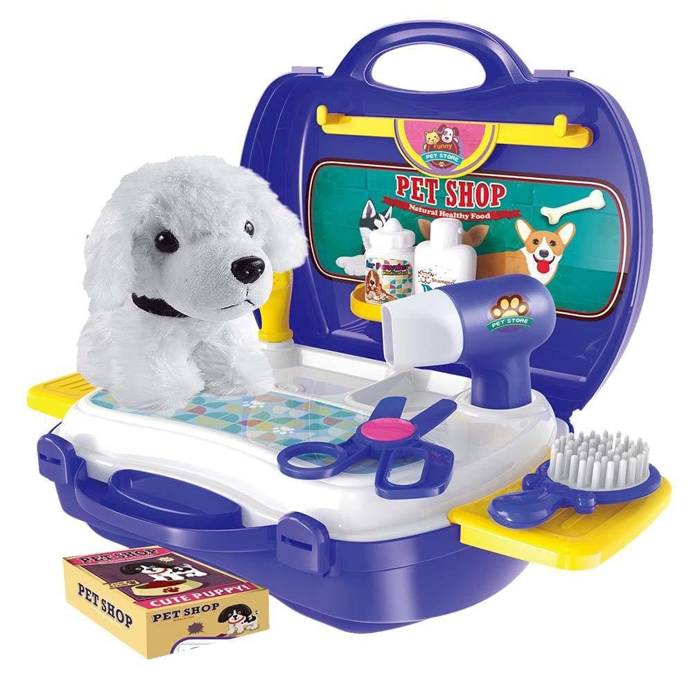 Maleta Workshop Jr Pet Shop Com 16 Itens Roxo Multikids - Br772