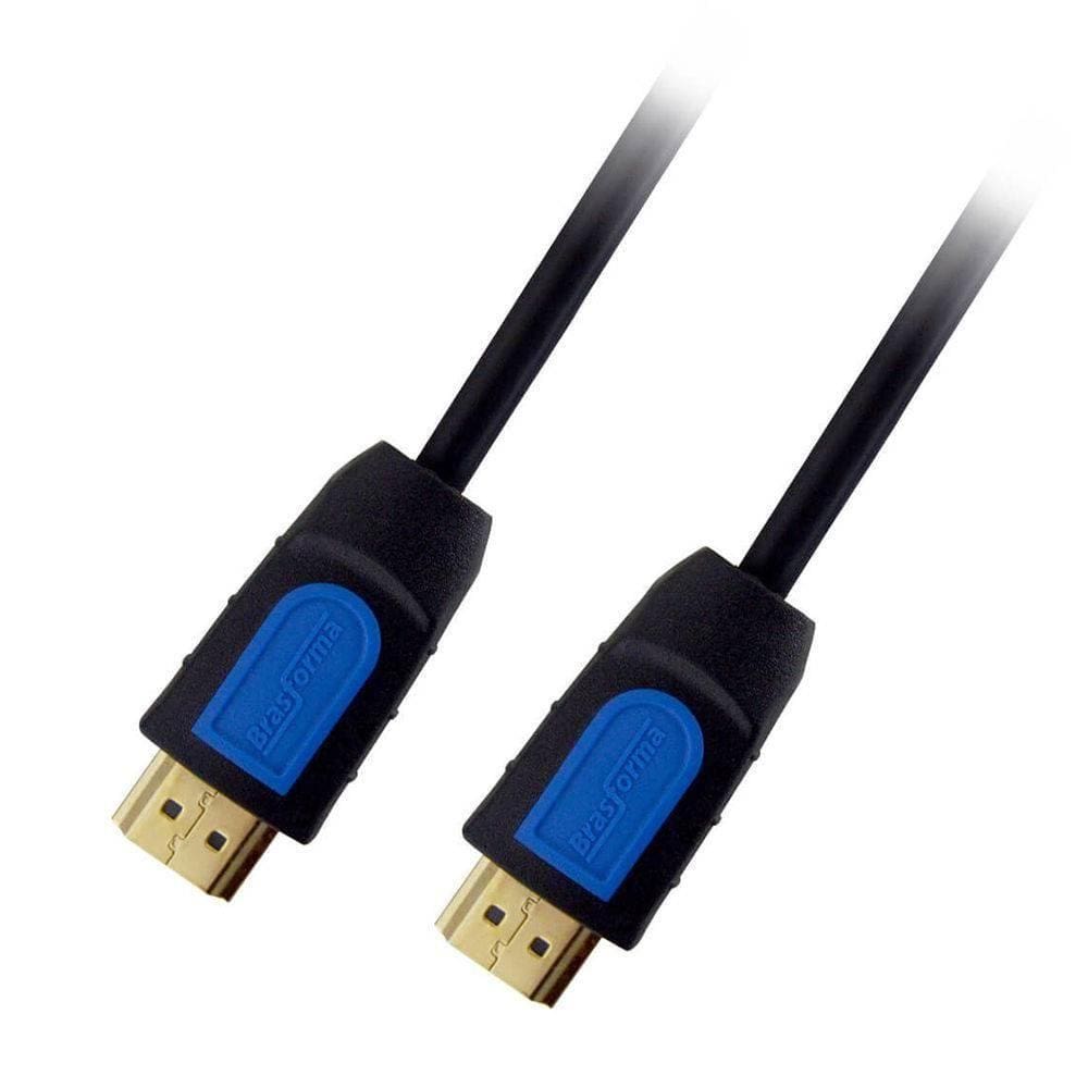 Cabo HDMI Brasforma HDMI6002 2M Blister - Preto