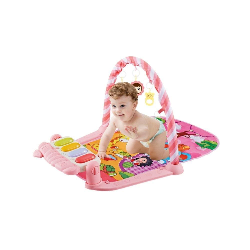 Tapete Bebê Mobile Musical Melodia Baby Style Rosa Animais