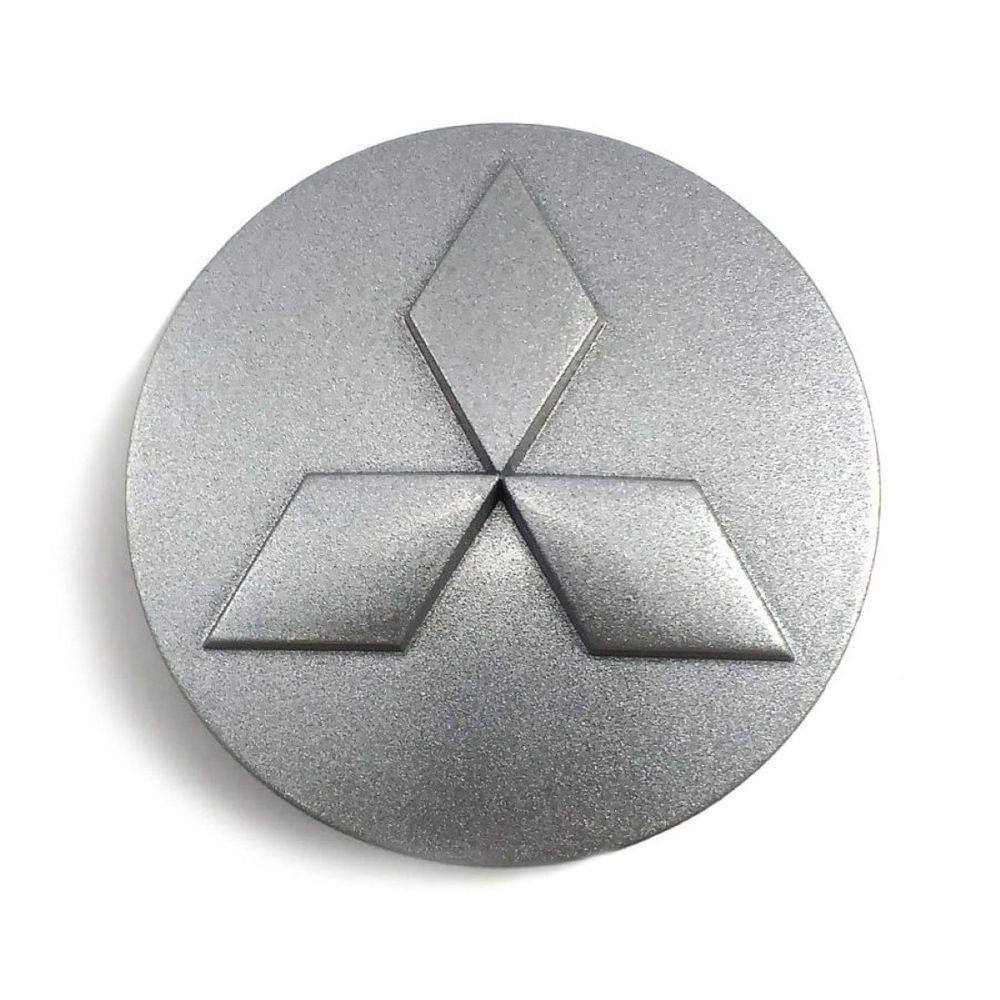 Calota Centro Roda Mitsubishi Outlander Prata Alto Relevo