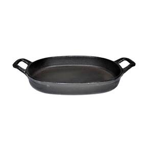 Assadeira Ferro Fundido Lisa Oval Alça Ferro St 35X24Cm