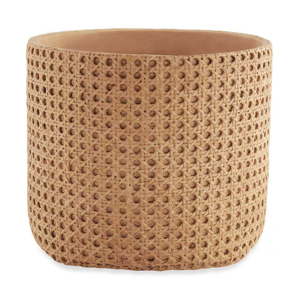 Cachepot Decorativo em Cimento Estilo Palha 24cm 13026 Mart