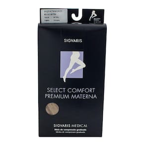 Meia Calça Materna Sigvaris Select Comfort Premium 20-30 mmHg Ponteira Aberta M (Tamanho Médio) Longo (M3), Cor Bege
