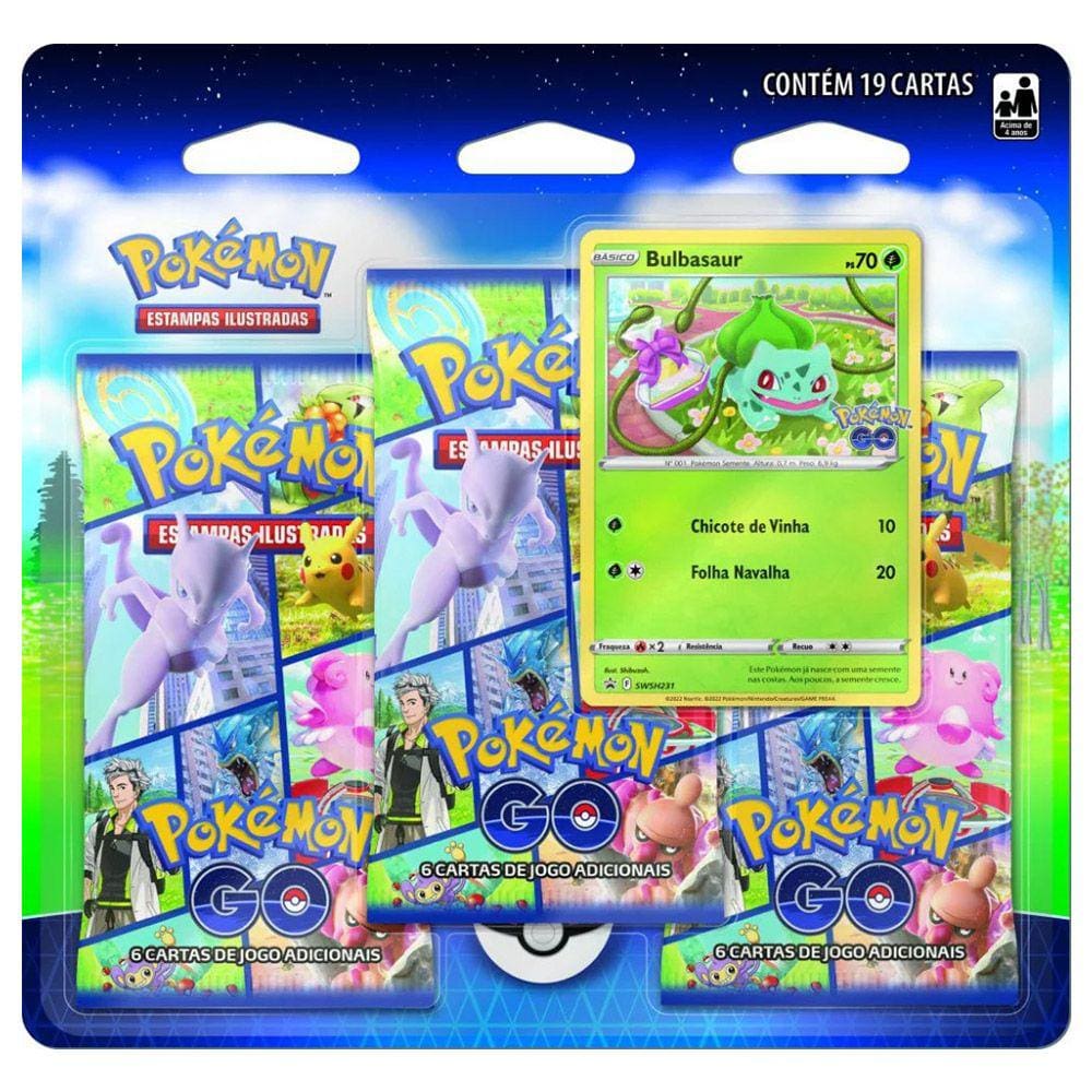 JOGO DE CARTA POKEMON EV3 - BLISTER TRIPLO - WOOPER OBSIDIANA EM