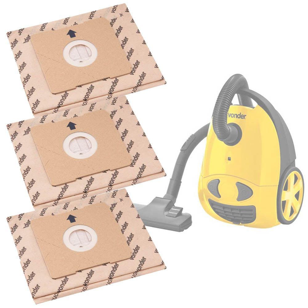 Saco coletor de Pó para Aspirador de Pó APV 1203 com 3 Peças Vonder