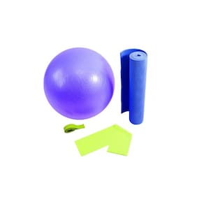 Kit Treino Yoga Com Bola Roxa Wct Fitness 500103