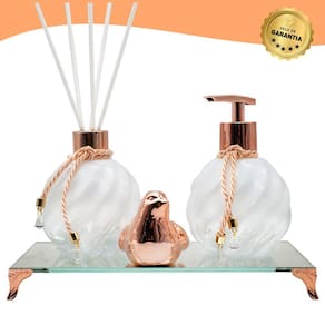 Kit Lavabo Degradê Difusor E Saboneteira C/ Bandeja Deluxe