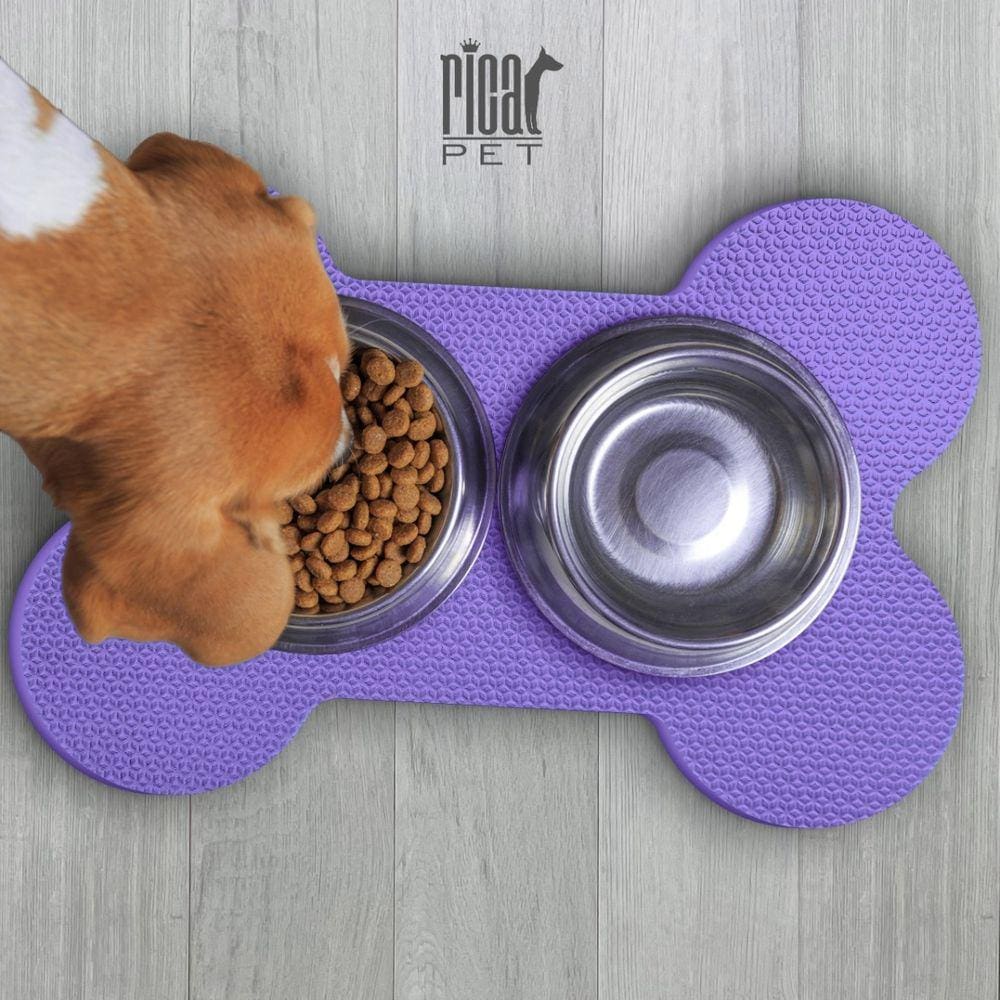 Tapete Pet Tigela 50x30cm Roxo Cães Gatos