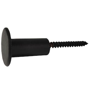 Pino Suporte para Espelho Adnet Pendurador de Casaco de Parede Aço Carbono 3cm Preto
