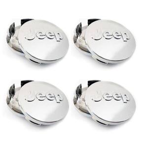 Jogo 4 Calota Centro Roda Jeep Compass Cromada