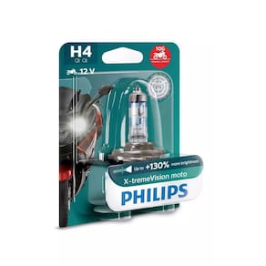 Lâmpada Moto Halógena H4 X-Treme Vision Philips 55W 3400k