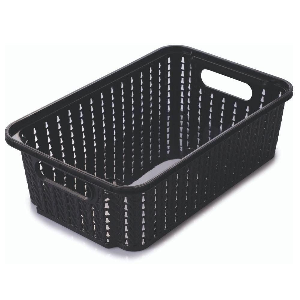 Cesta Trama 2,1 litros preta Plasutil ref.13976