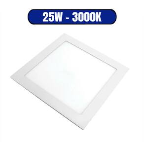 Led Painel Embutir Quadrado 25W 3000K