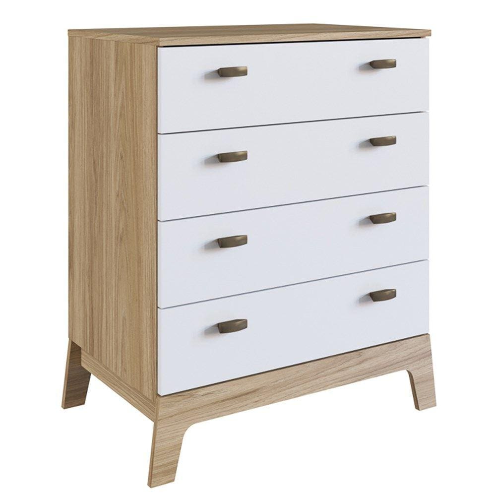 Cômoda Infantil 4 Gavetas 71cm 003 Itapuã/Branco - Completa Móveis