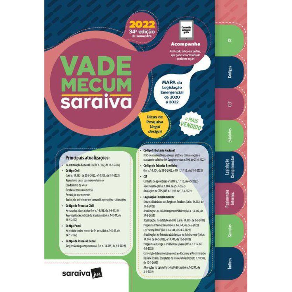 Vade Mecum Saraiva Tradicional 2022 | Ponto