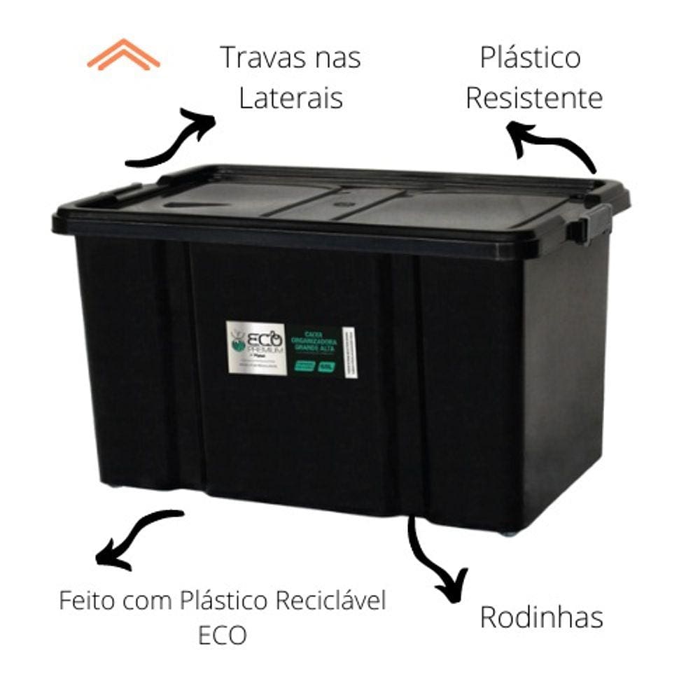 Caixa Organizadora Com Rodas 65,0lts Xplast