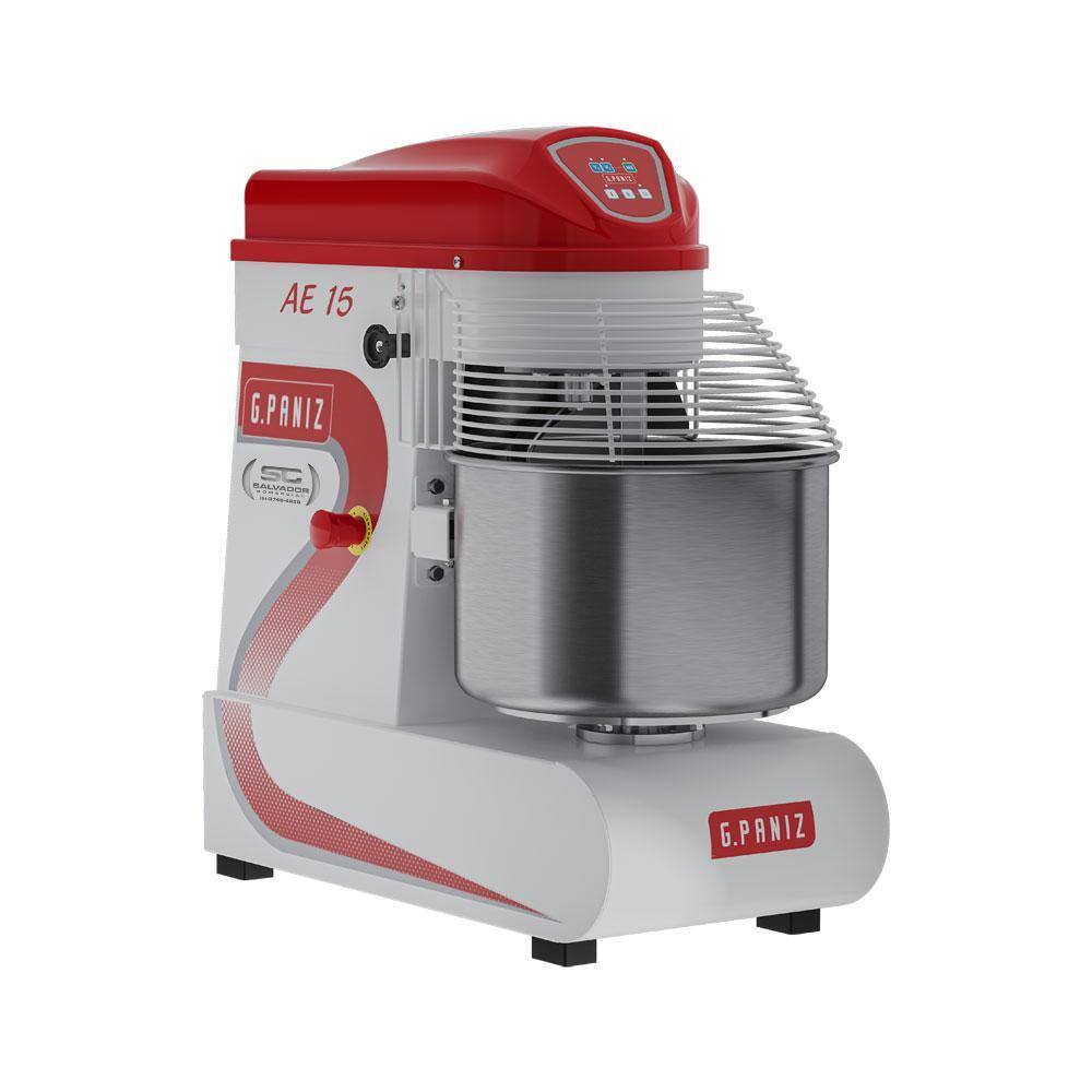 Amassadeira Espiral Masseira 15 Kg Profissional Padarias Epóxi Com Inversor 3 Velocidades Monofásica 220V AE 15 G2 - Gpaniz