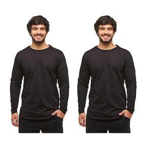 Kit Com 02 Camisetas Longline Manga Comprida Oversized Masculina
