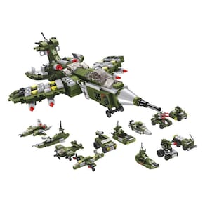 Blocos de Montar Cubic 25 em 1 Avião de Combate 576 Peças Multikids - BR1620