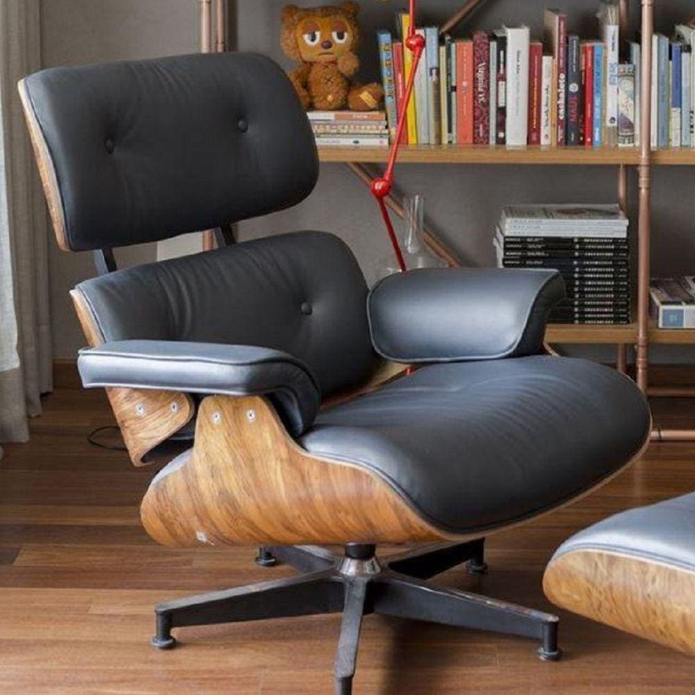 Poltrona Charles Eames Preta Rivatti Preto