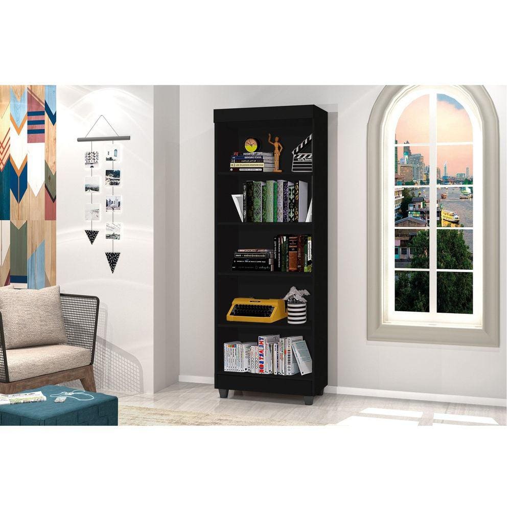 Estante Multiuso 5 Prateleiras Aspen J&A Móveis Preto