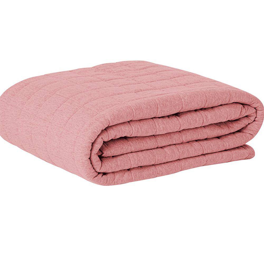 Cobre Leito Tecebem Casal Malha Lisa 210 x 240cm Rose