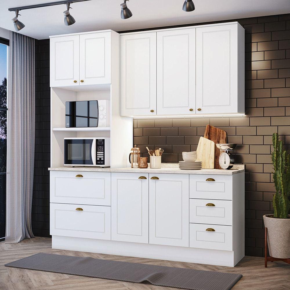 Cozinha Compacta 03 Peças com Paneleiro Torre Quente Amy Casa 812