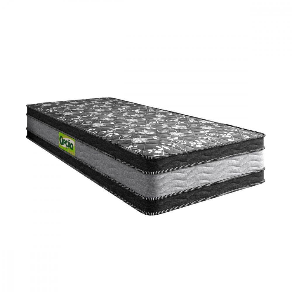 Colchão Double Face D33 088x188x32 Cinza Preto Floral Portobel
