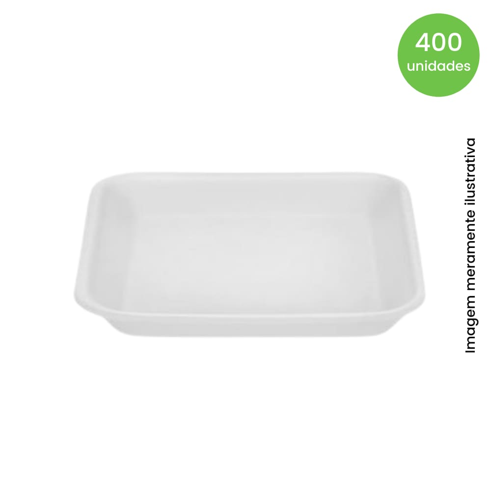 Bandeja de Isopor Rasa 01 Bom Apetite com 400 unidades