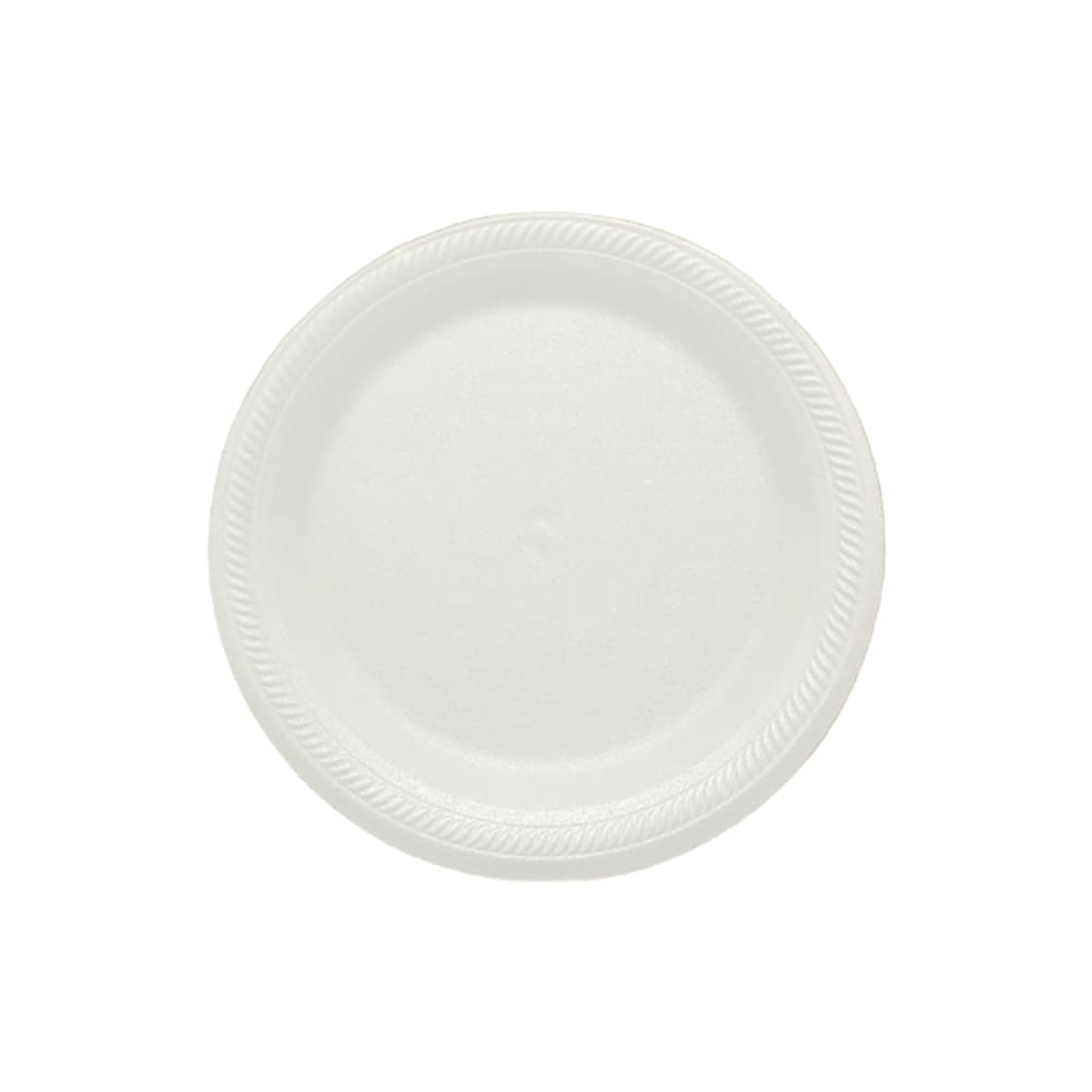 Prato de Isopor Raso 21cm para Refeição Ultratherm com 400 unidades