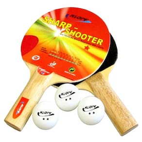 Kit de Tênis de Mesa / Ping Pong - 02 Raquetes + 03 Bolinhas - Klopf - Cód. 5052