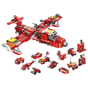 Blocos de Montar Cubic 25 em 1 Brigada de Incêndio 572 Peças Multikids - BR1614