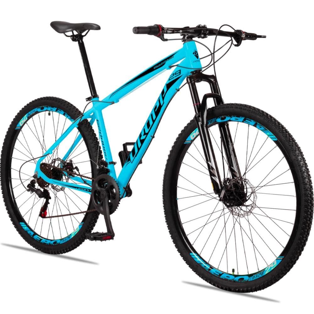 Bicicleta Dropp Aluminum Disc M Aro 29 Susp. Dianteira 21 Marchas - Azul/preto