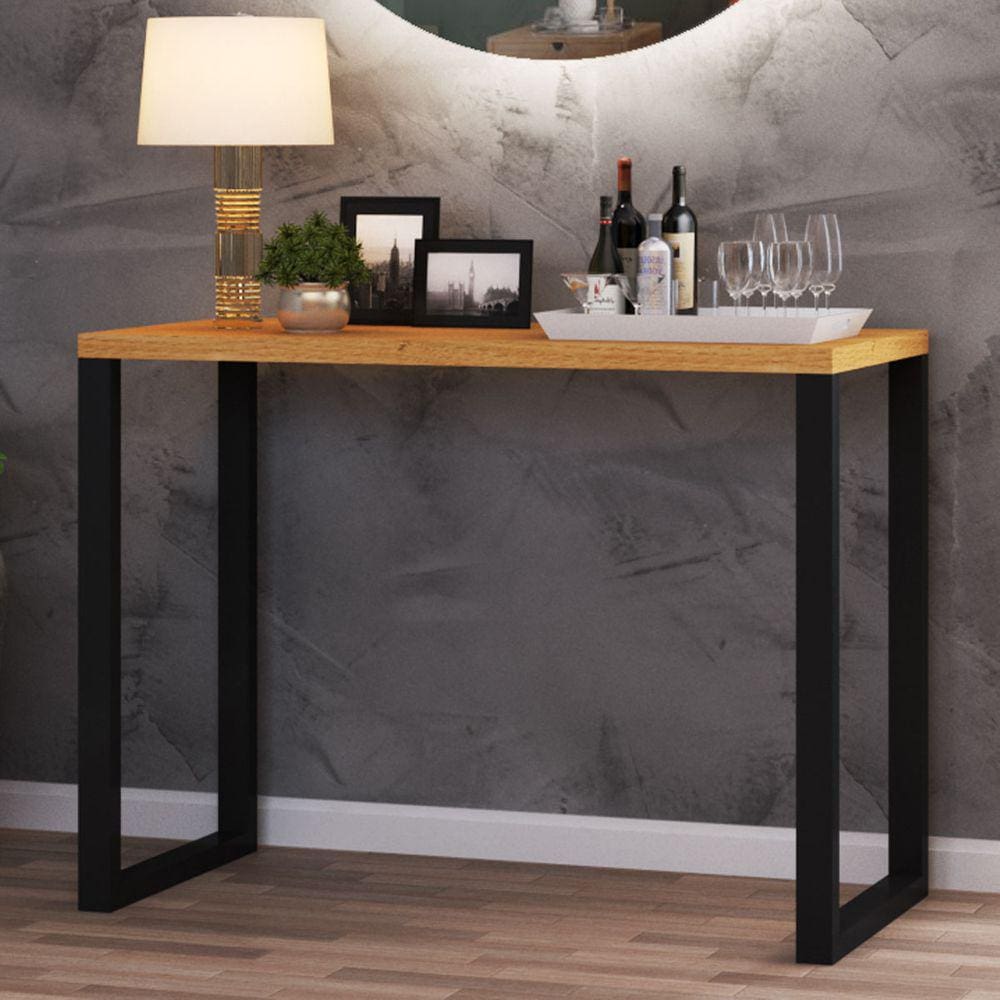 Aparador Industrial Berlim 100% Mdf Marrom/preto - Pnr Móveis