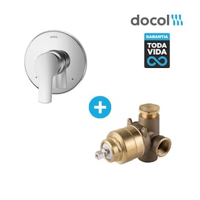 Kit Base Misturador para Chuveiro e Acabamento Monocomando Gali Docol