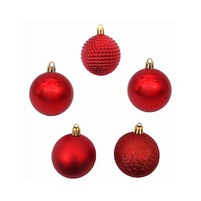 Tubo Bola Natal Le 6cm Vermelho com 30 Unidades