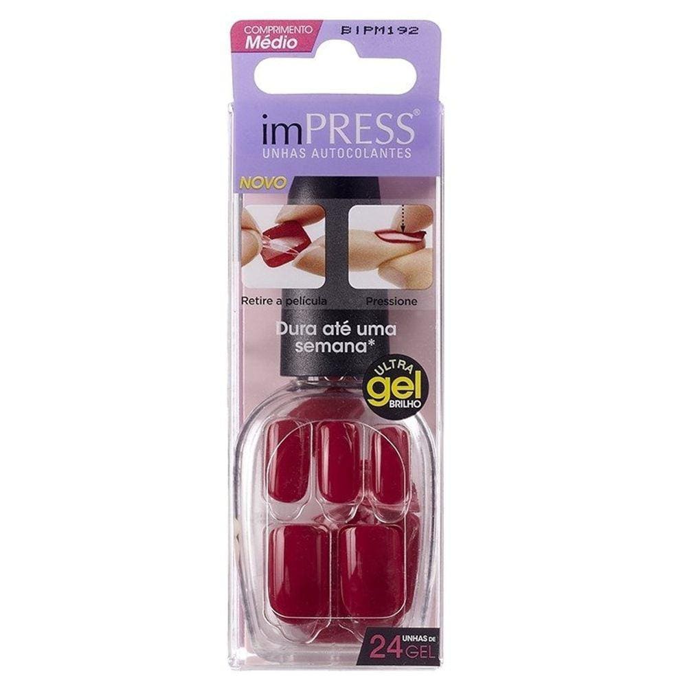 Unhas Adesivas First Kiss Impress Bittersweet