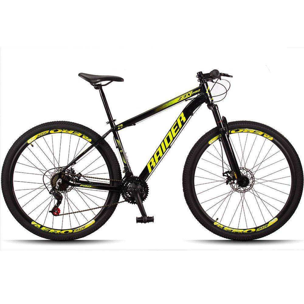 Bicicleta Raider Z3x Pro Disc M Aro 29 Susp. Dianteira 21 Marchas - Preto/amarelo