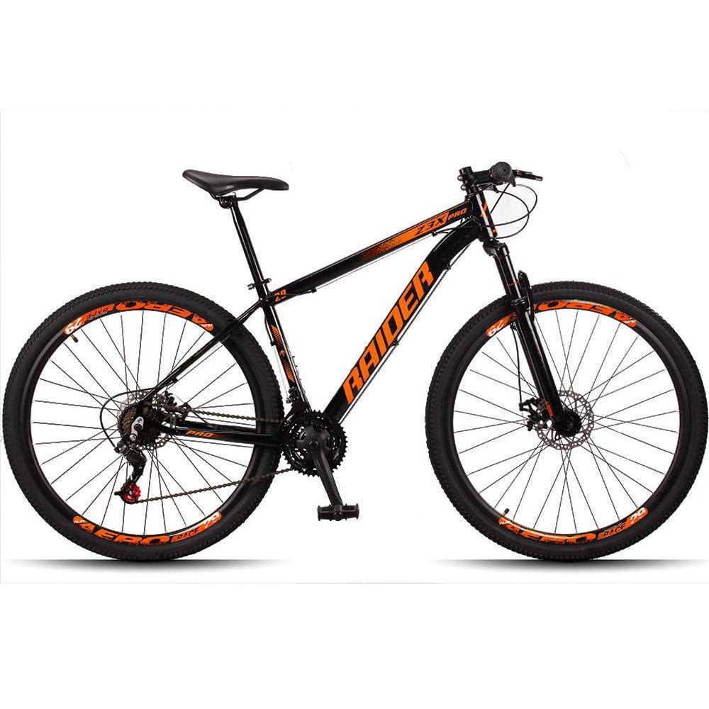 Bicicleta Raider Z3x Disc H Aro 29 Susp. Traseira 21 Marchas - Preto/laranja